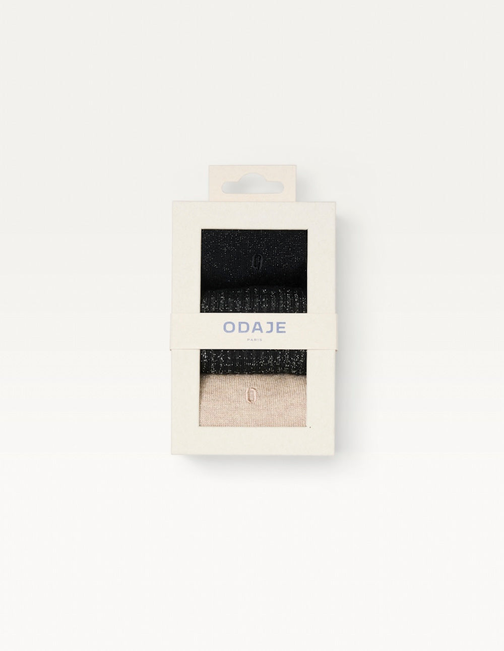 Pack de 3 Chaussettes - New Côtelé noir argenté champagne