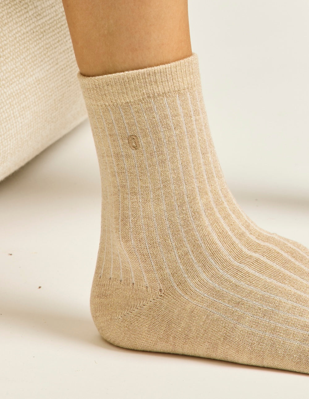 Pack de 3 Chaussettes - Côtelé doré marron noir