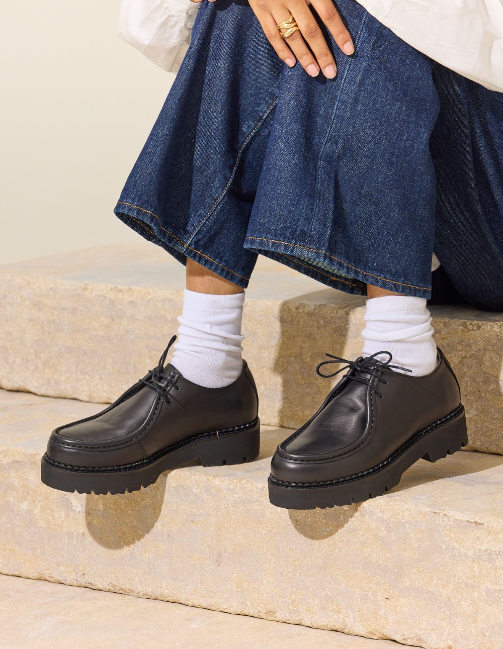 Derbies Deborah - Cuir noir