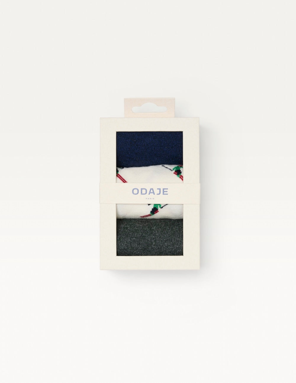 Pack de 3 Chaussettes - Skieur marine vert