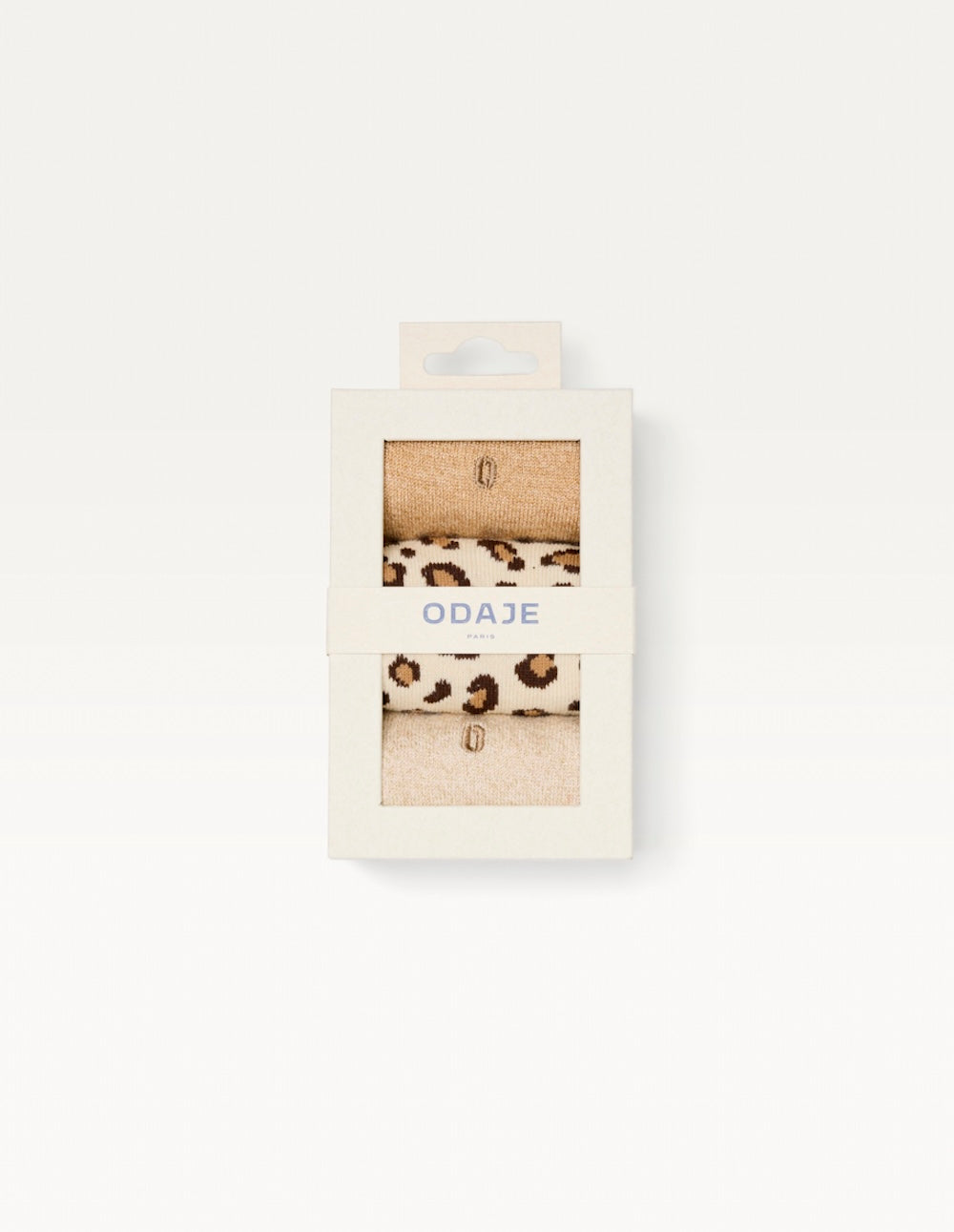 Pack de 3 Chaussettes - Fantaisie paillettes et léopard beige