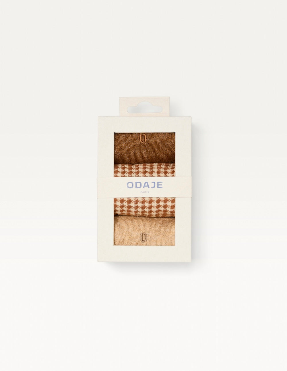 Pack de 3 Chaussettes - Paillettes et pied-de-poule marron