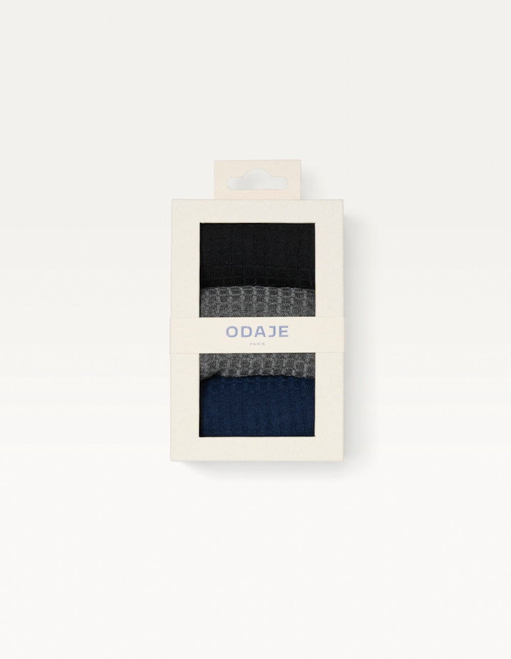 Pack de 3 Chaussettes - Nid d'abeille noir gris marine