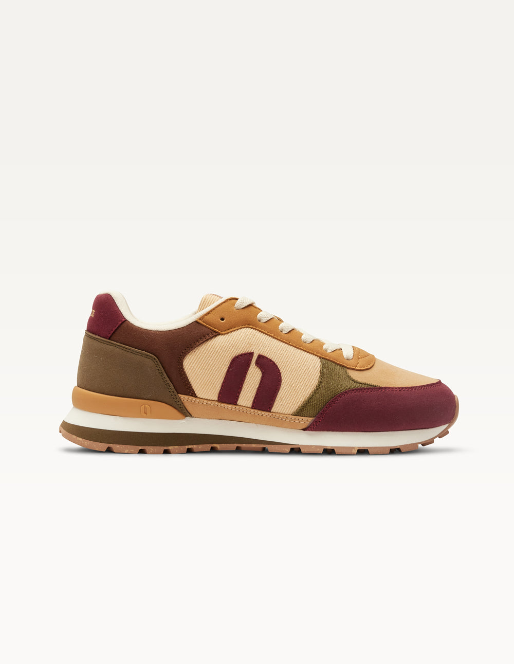 Baskets basses Adrien - Pourpre beige ambre