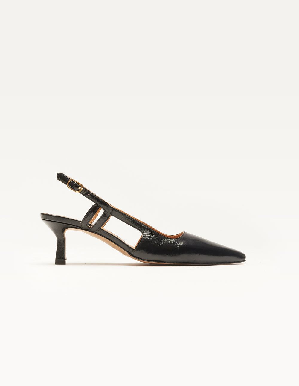Pumps Betty Black pleated leather