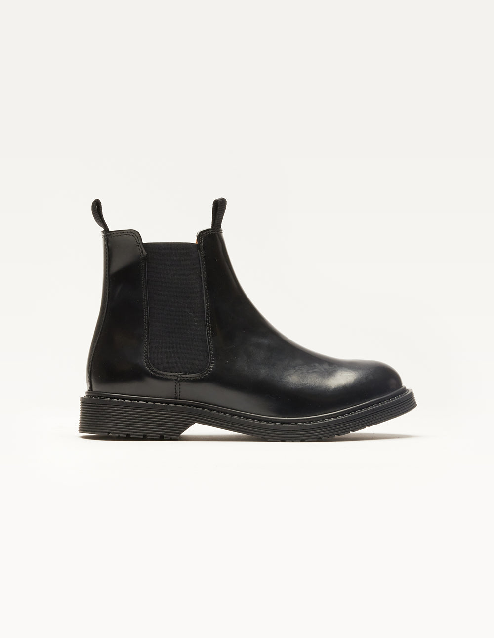Bottines plates Marielle - Cuir box noir