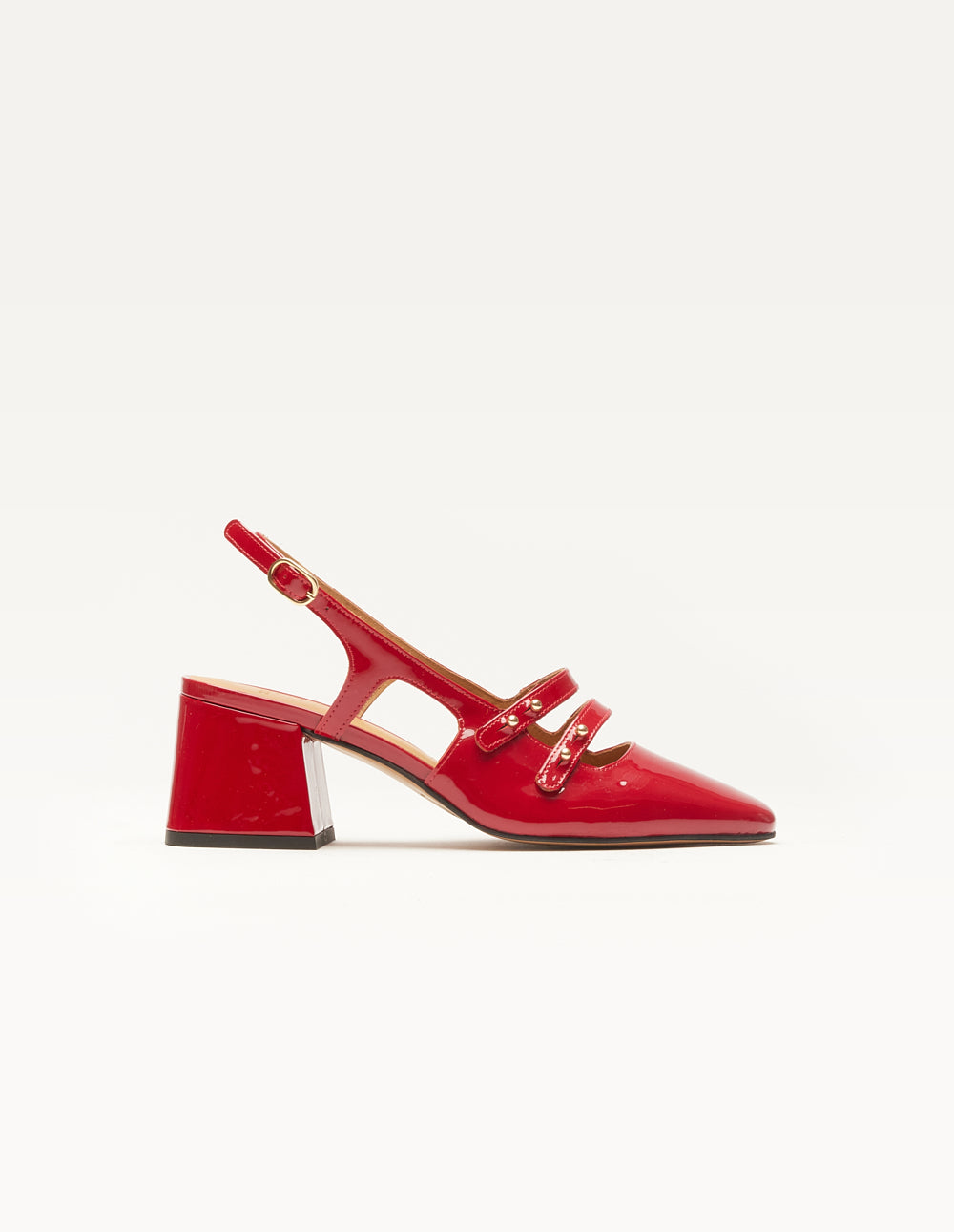 Red patent leather pumps best sale