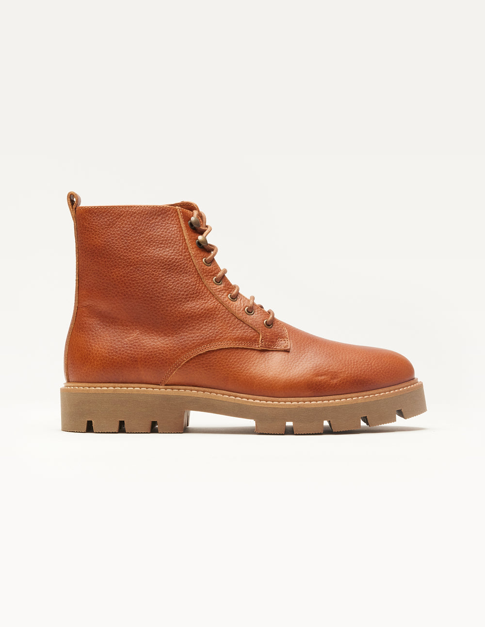 Bottines Théodore - Pull-up grainé cognac