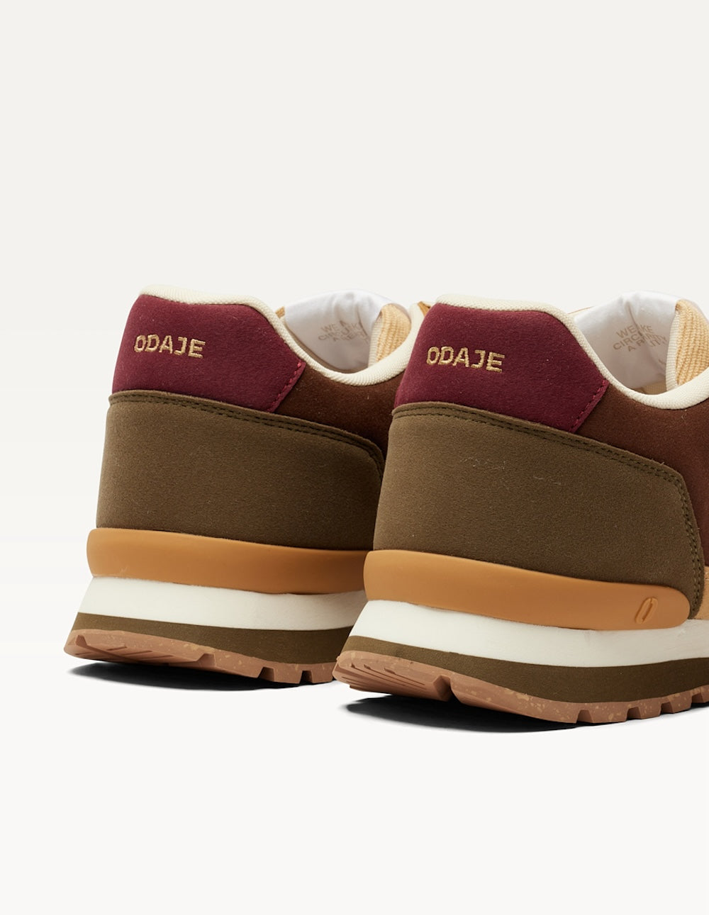 Baskets basses Adrien - Pourpre beige ambre