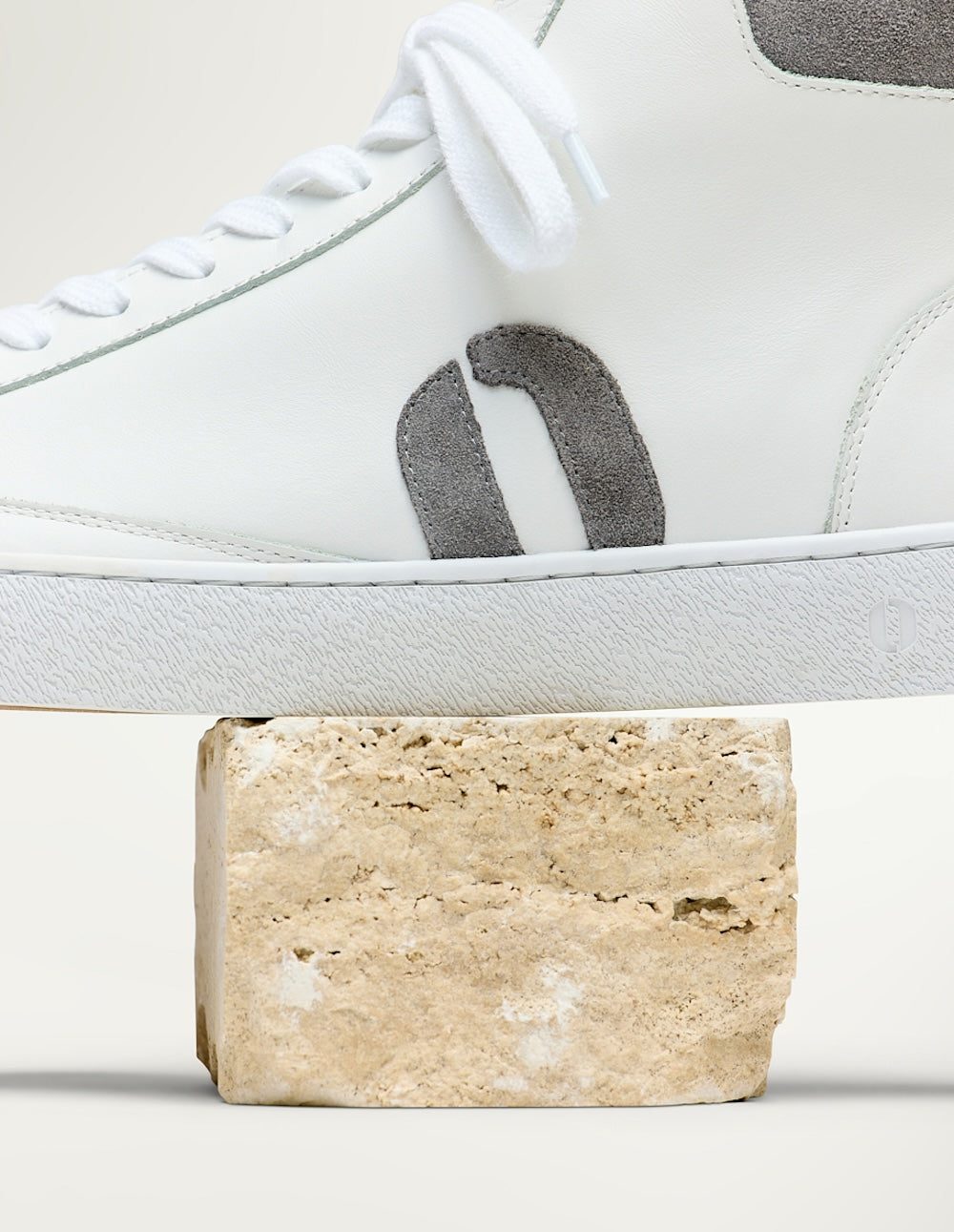 Baskets montantes Alexis - Blanc gris clair