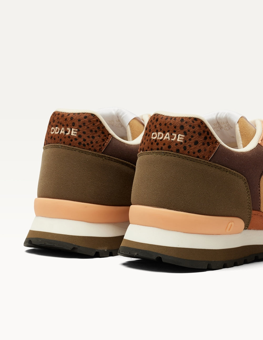 Baskets basses Aline - Kaki cognac bordeaux