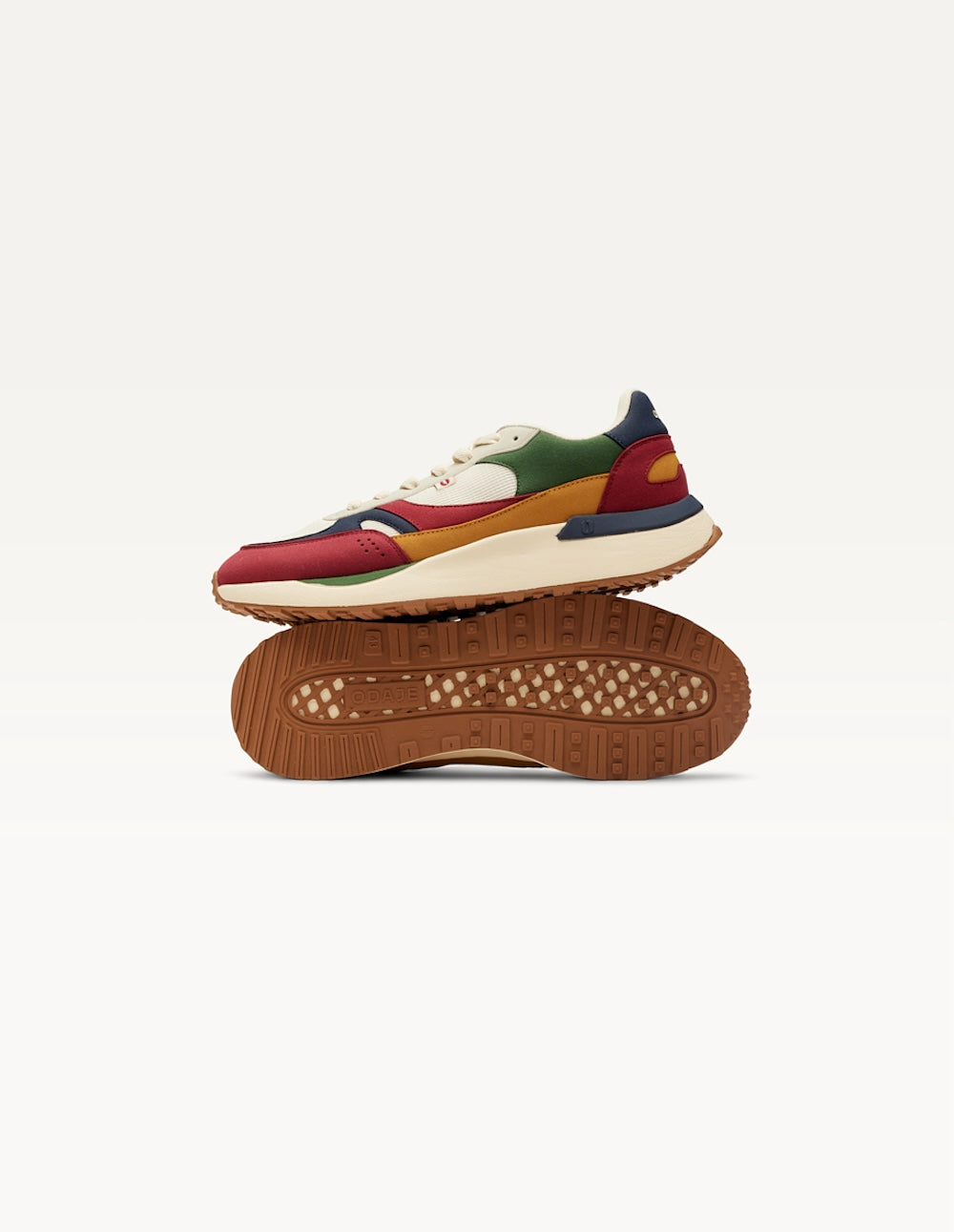 Baskets basses Anael - Bordeaux marine écru