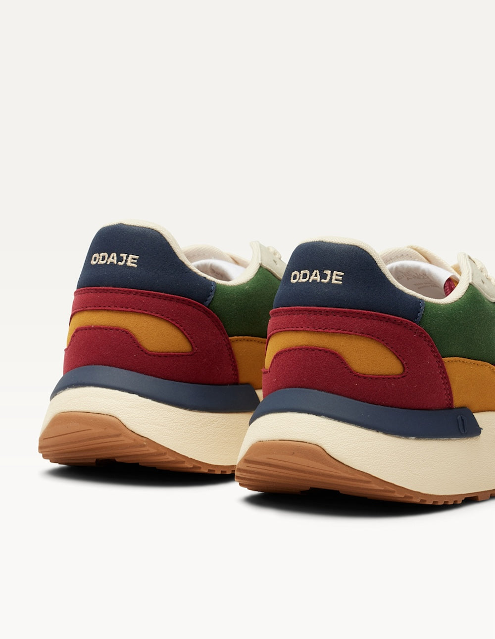 Baskets basses Anael - Bordeaux marine écru