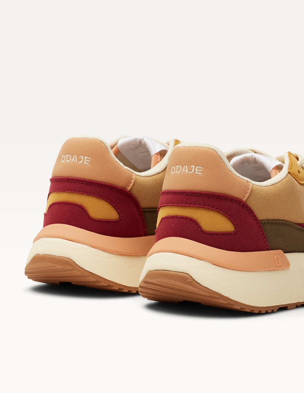 Baskets basses Anaelle - Bordeaux écru pêche