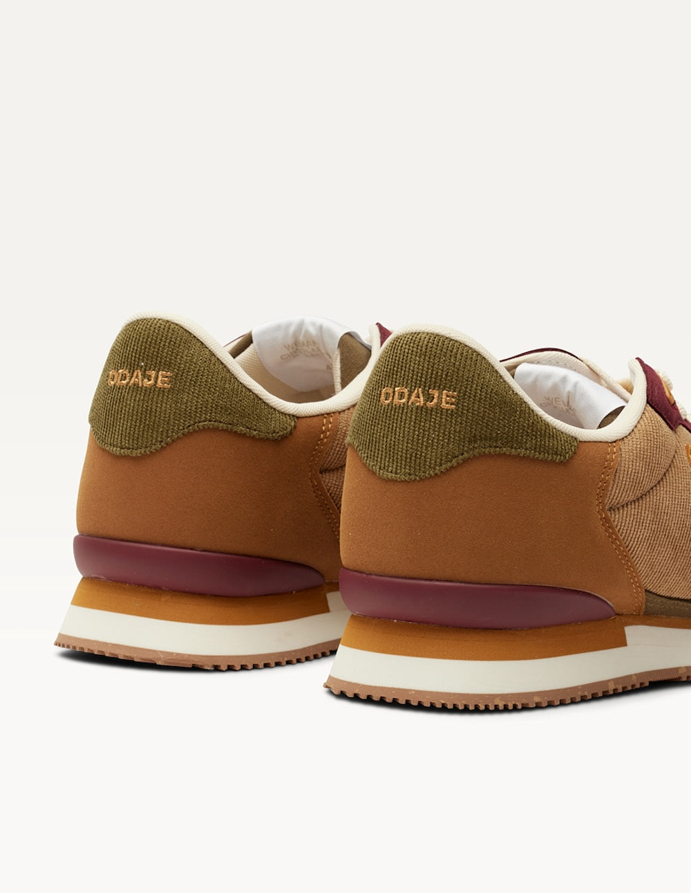 Baskets basses André - Kaki beige marron clair