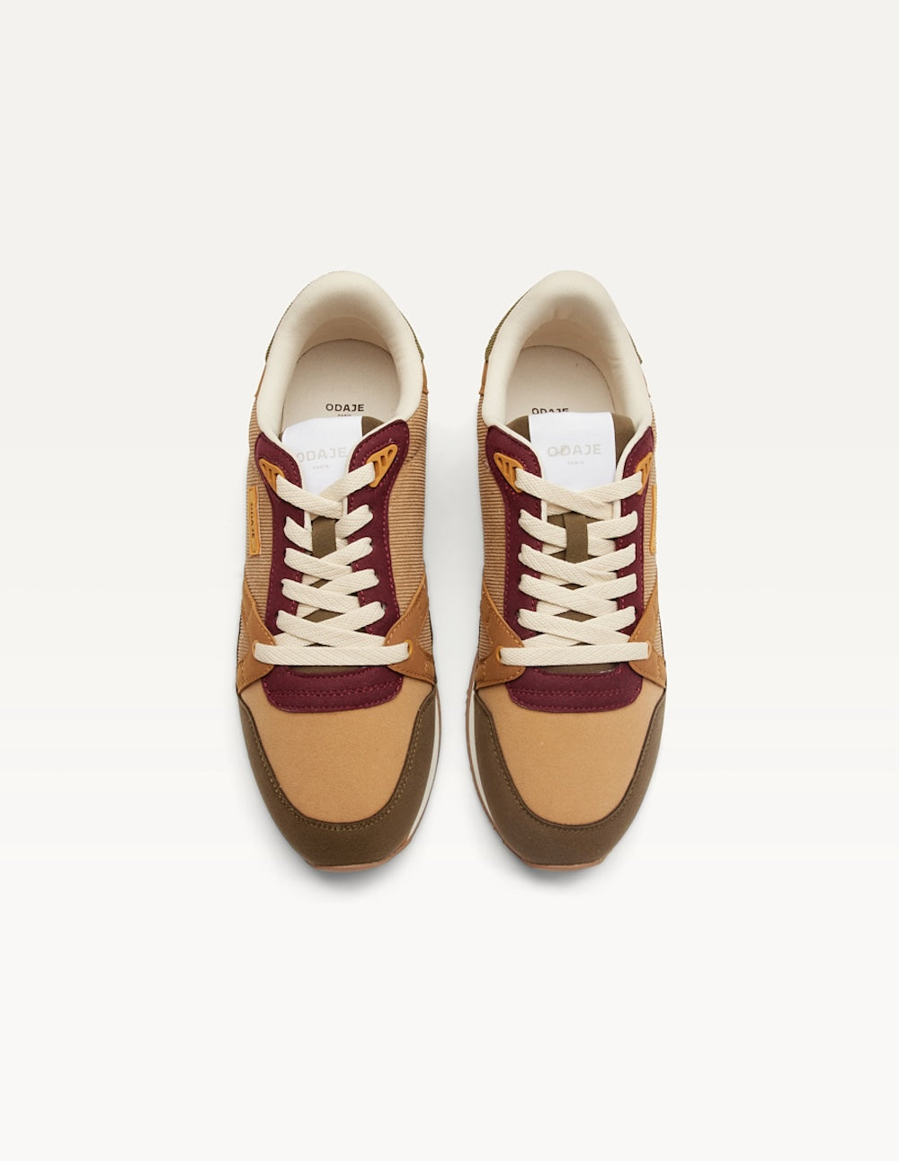 Baskets basses André - Kaki beige marron clair