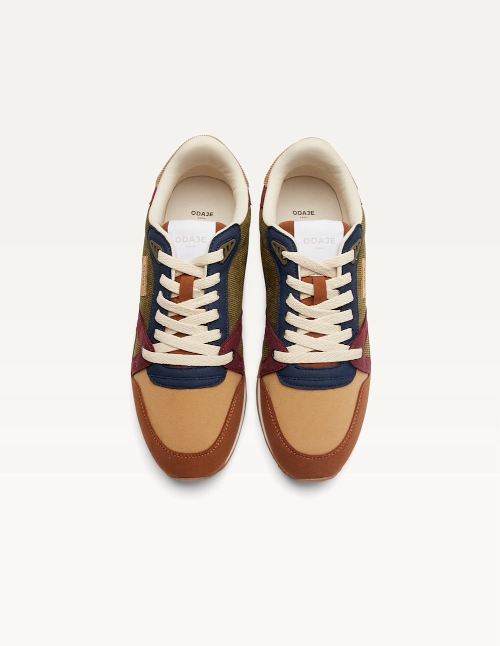 Baskets basses André - Noisette beige pourpre