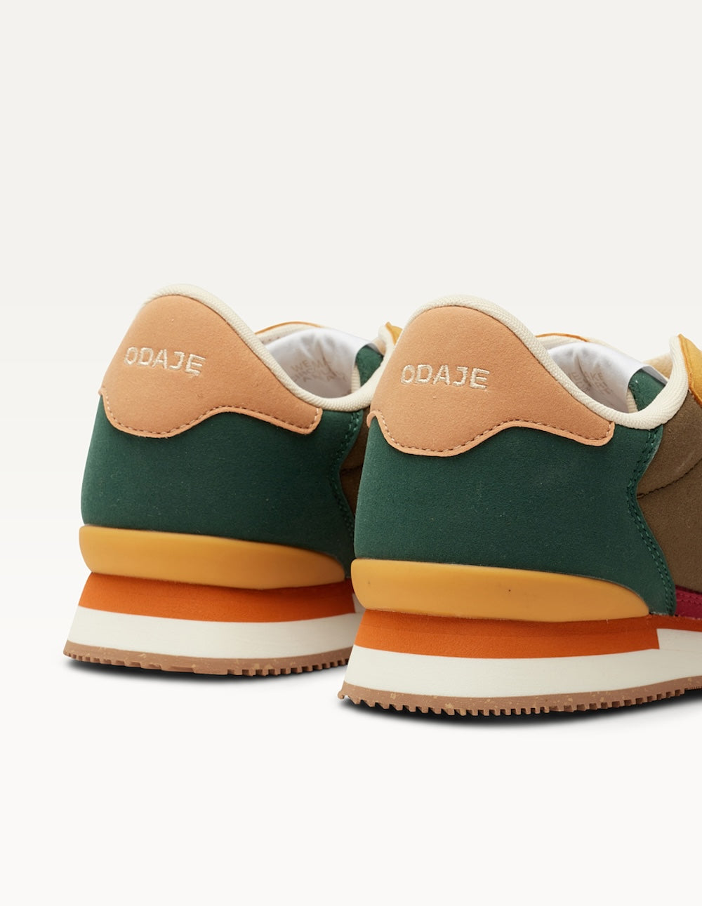 Baskets basses Andrée - Bordeaux pêche moutarde