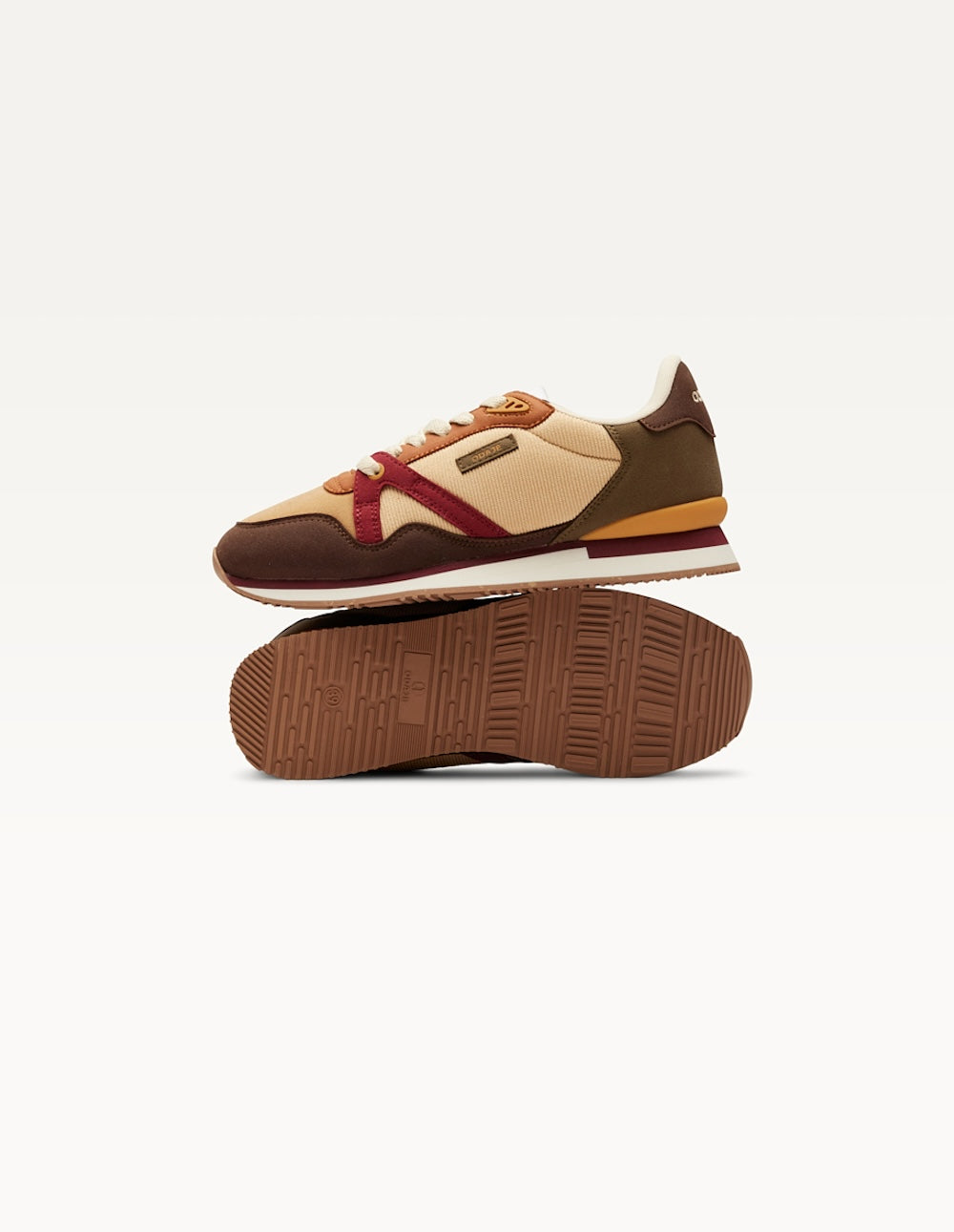 Baskets basses Andrée - Marron beige bordeaux