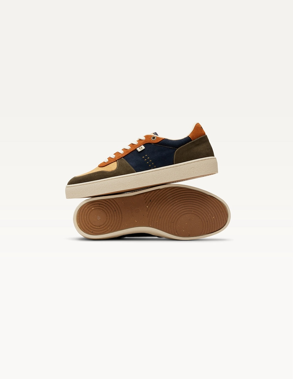 Baskets basses Arthur - Kaki beige noisette