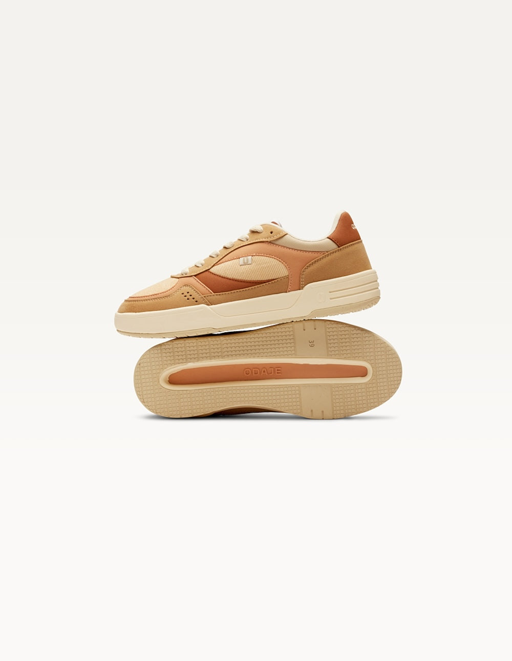 Baskets basses Axelle - Beige pêche crème