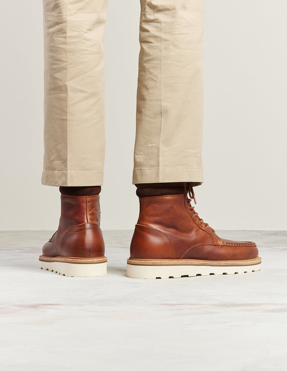 Bottines Bastien - Cuir pull-up terracotta