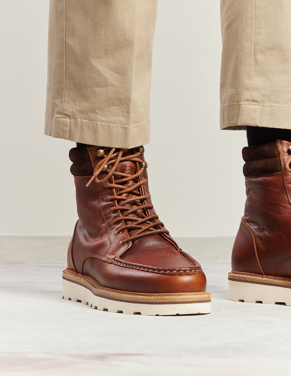 Bottines Bastien - Cuir pull-up terracotta