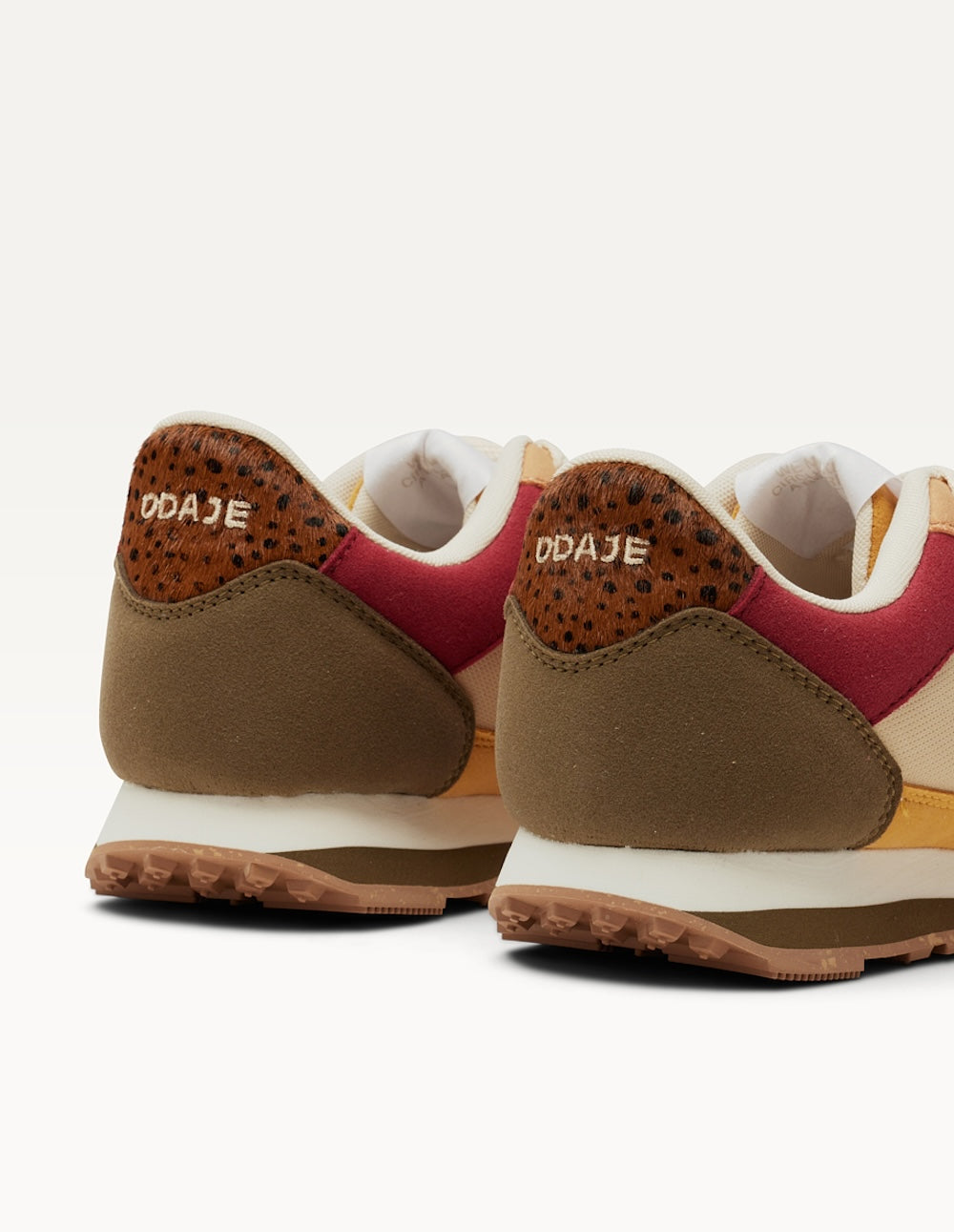 Baskets basses Gabrielle - Bordeaux crème pêche