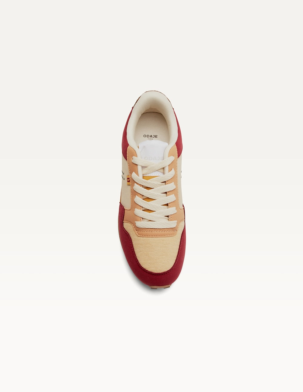 Baskets basses Gabrielle - Bordeaux crème pêche