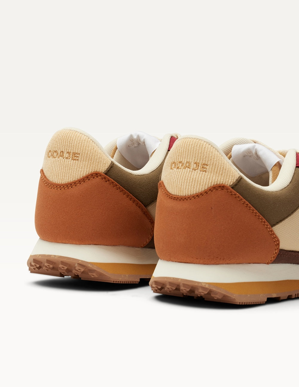 Baskets basses Gabrielle - Kaki cognac bordeaux