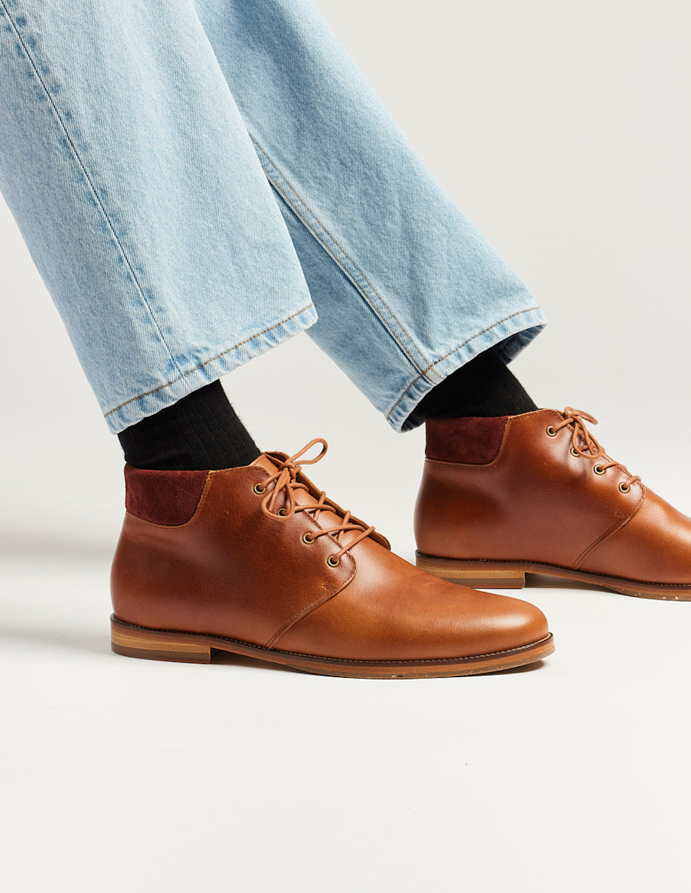 Bottines Gaultier - Cuir pull-up terracotta