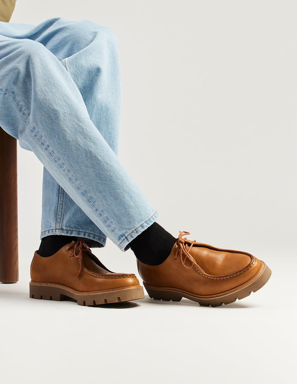 Derbies Gontran - Pull-up cognac