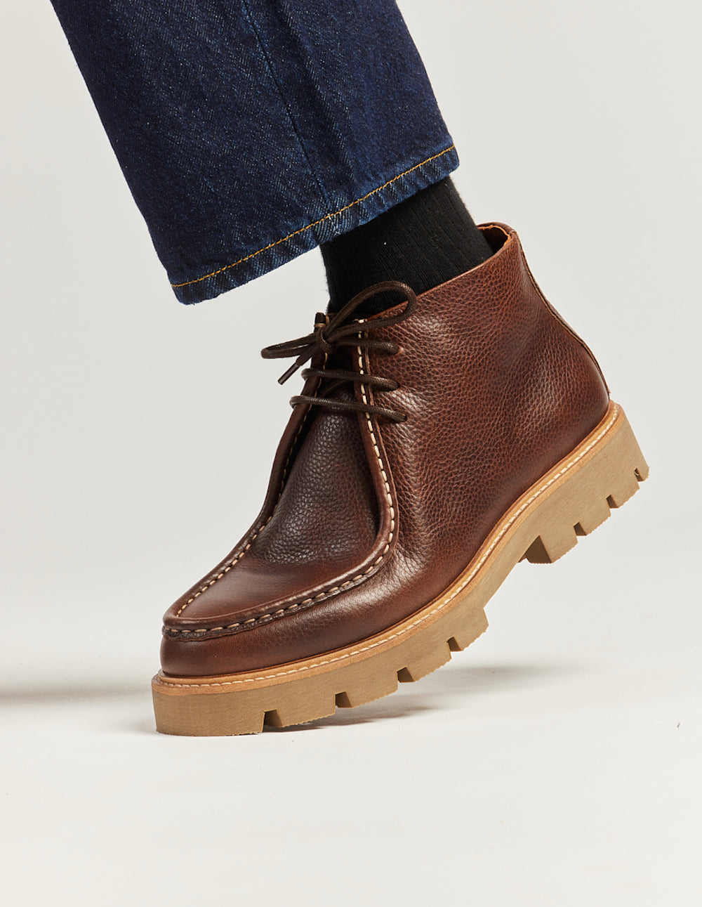 Bottines Grégoire - Cuir pull up grainé marron