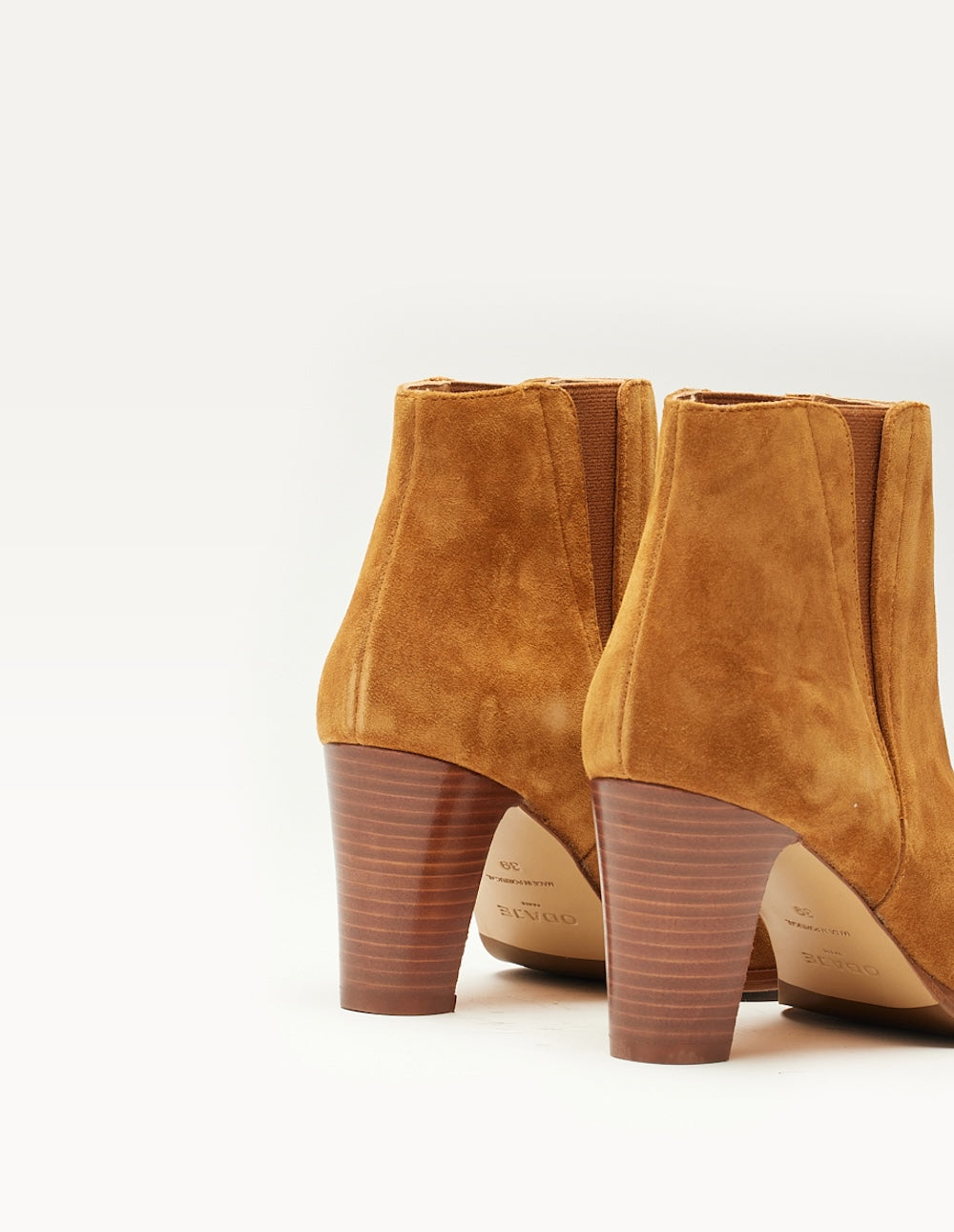 Bottines à talons Jeanne H - Suède ambre