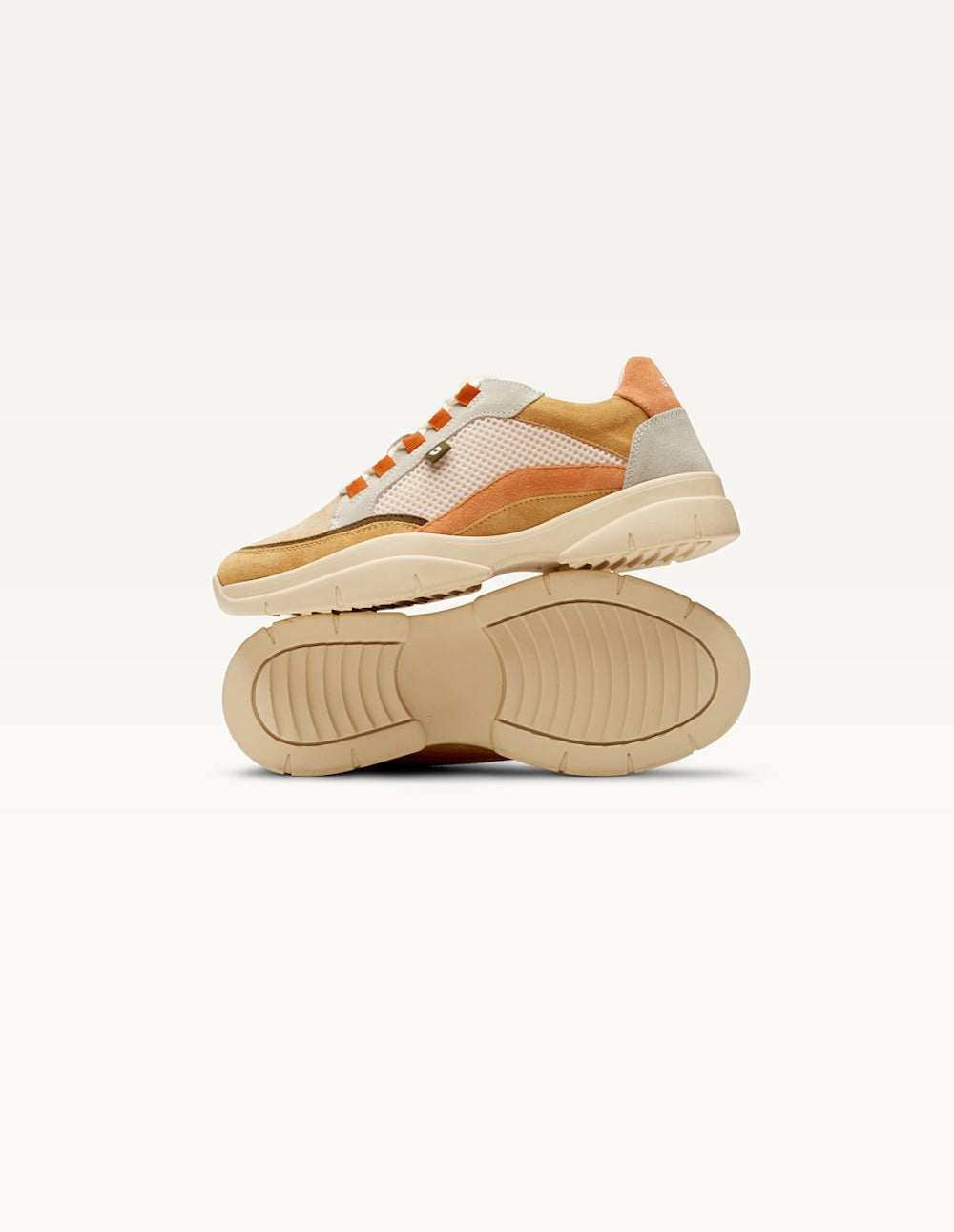 Baskets basses Laura - Beige crème gris clair