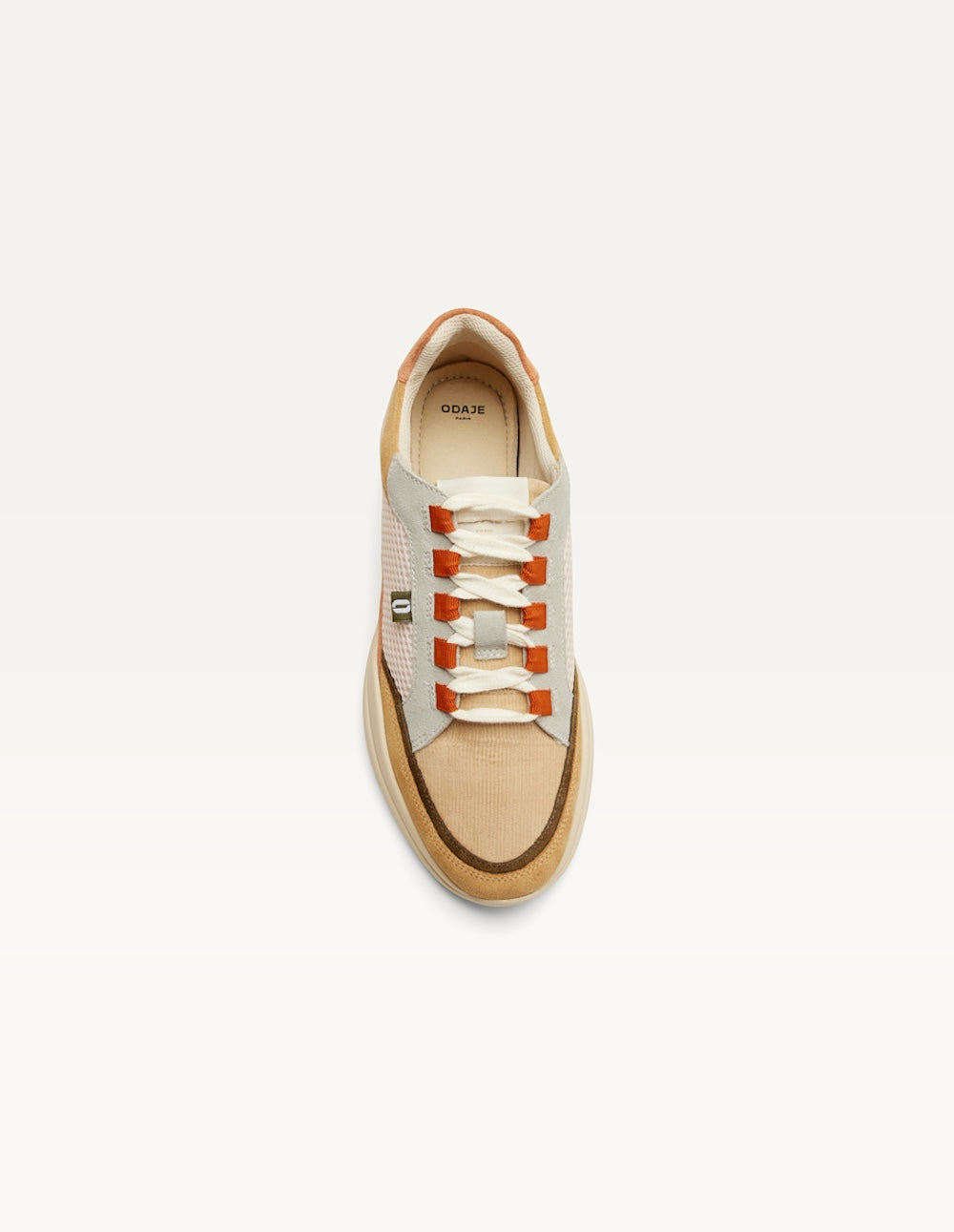 Baskets basses Laura - Beige crème gris clair