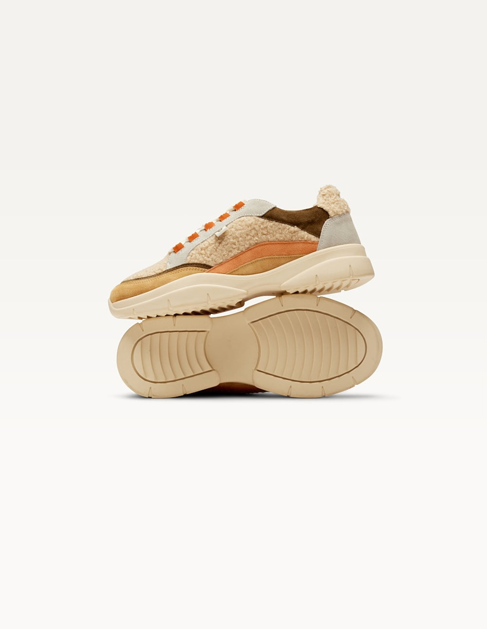 Baskets basses Laura - Beige crème kaki