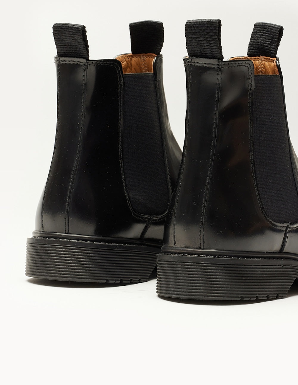 Bottines plates Marielle - Cuir box noir