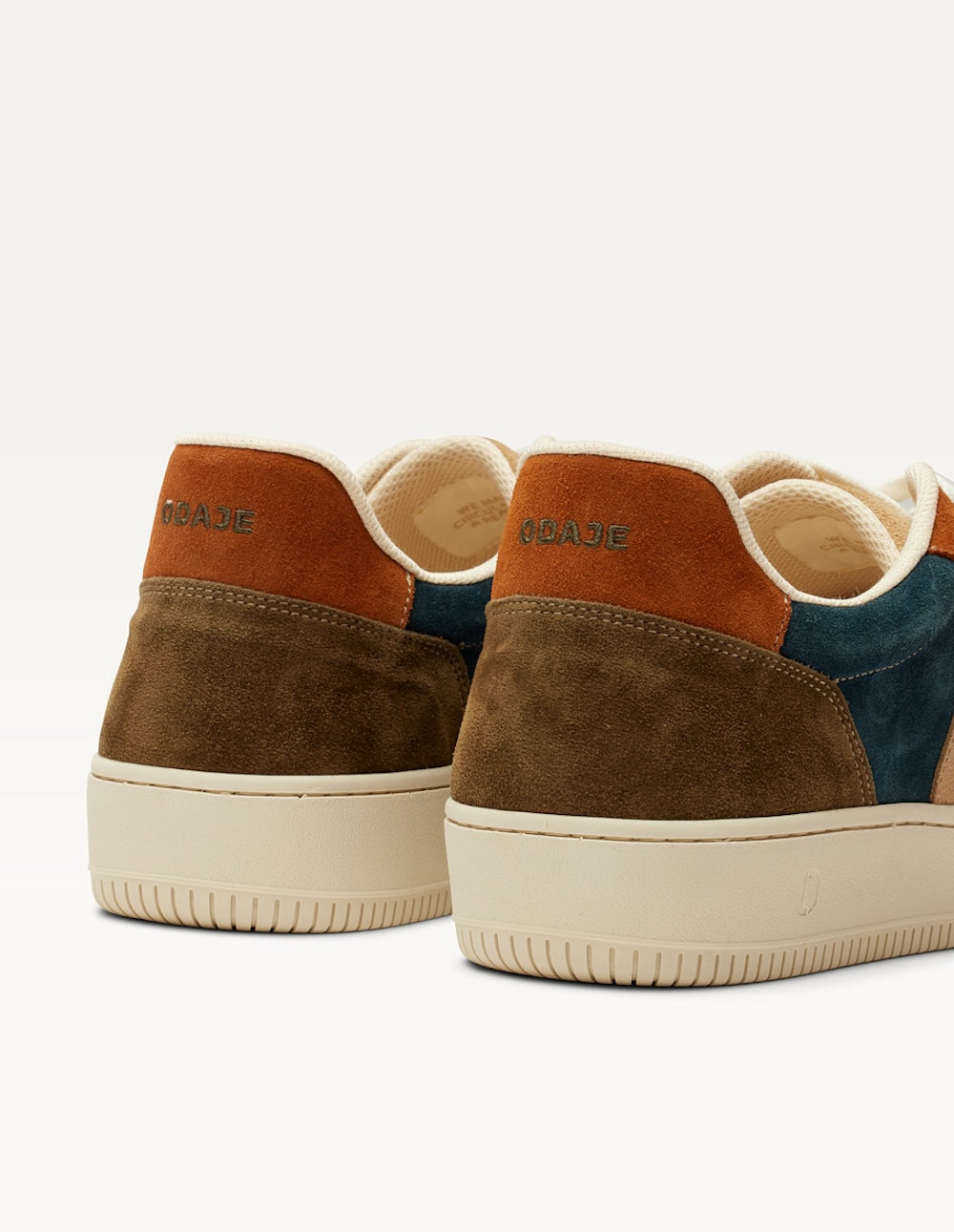 Baskets basses Matthieu - Kaki beige cognac