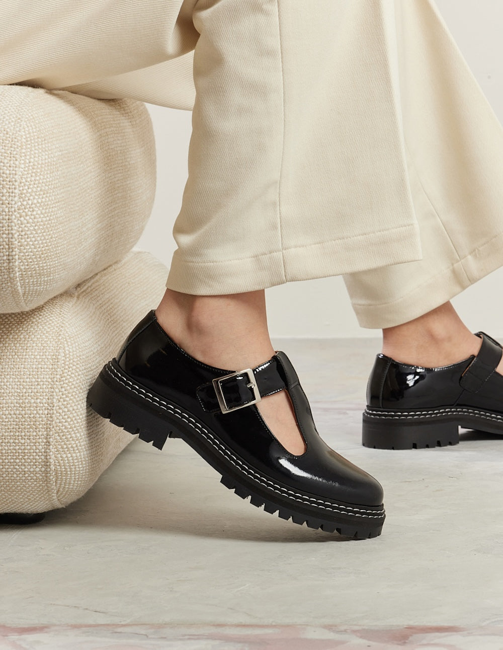 Derbies Romane - Cuir verni noir