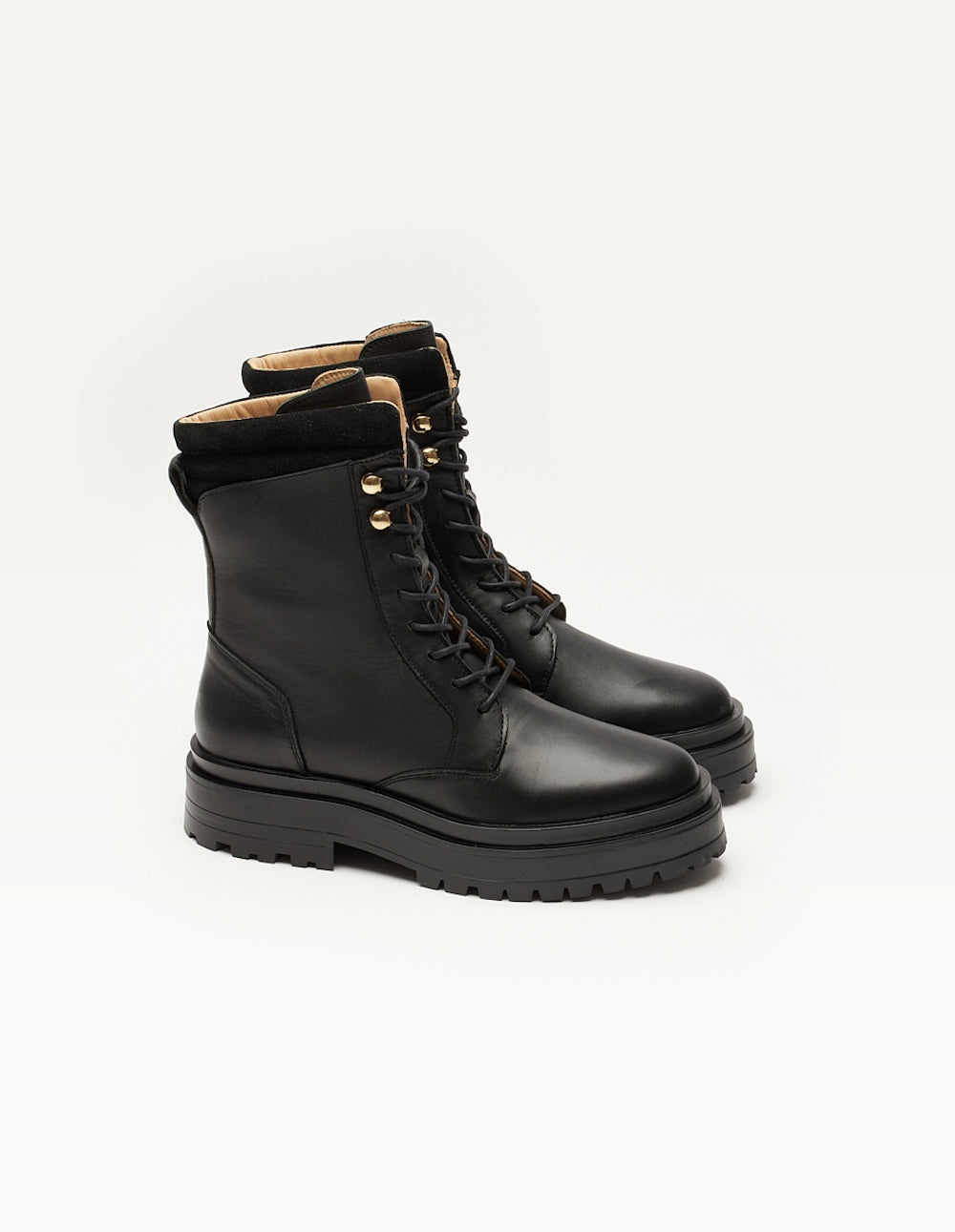 Lace-up ankle boots Tamara - Black leather