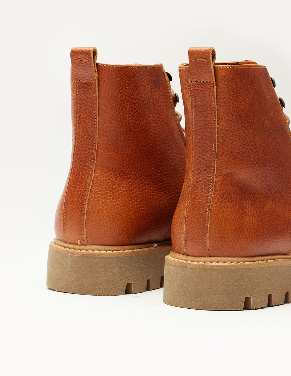 Bottines Théodore - Pull-up grainé cognac