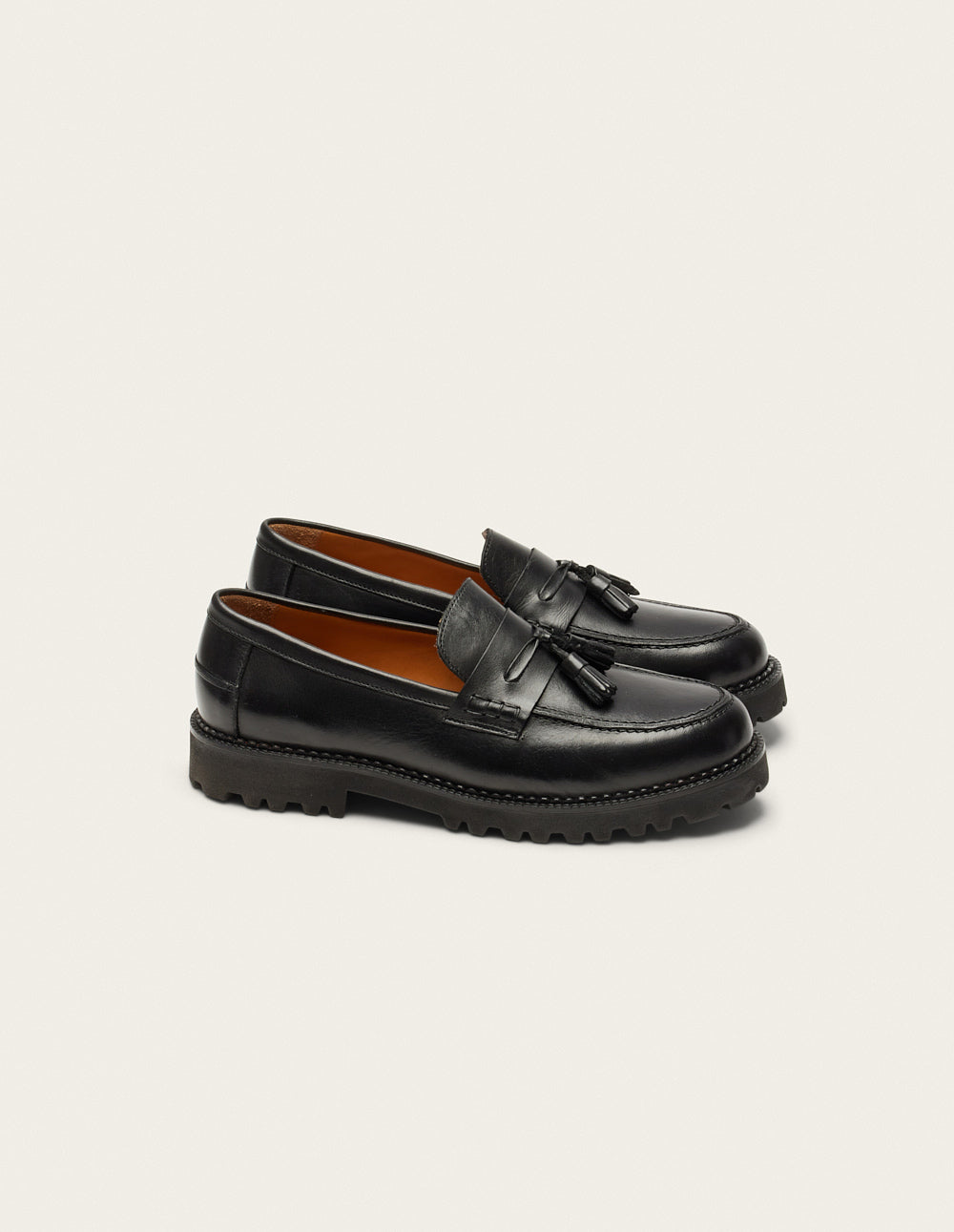 Loafers Elliot - Black leather tassel