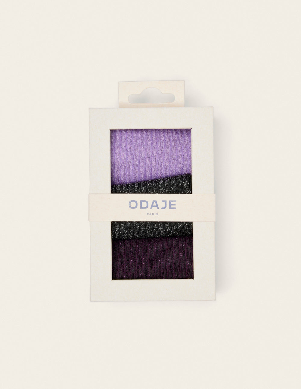 Pack de 3 Chaussettes - Fantaisie froufrou paillettes lilas noir violet