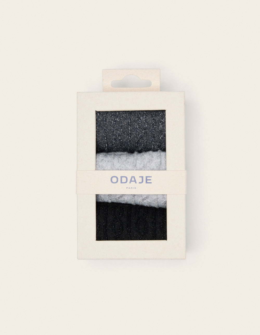 Pack de 3 Chaussettes - Torsades argenté gris noir