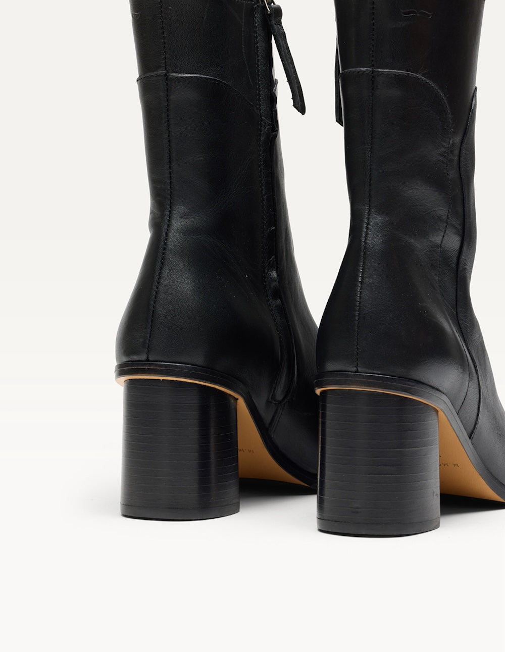 Heeled boots Frida - Black leather