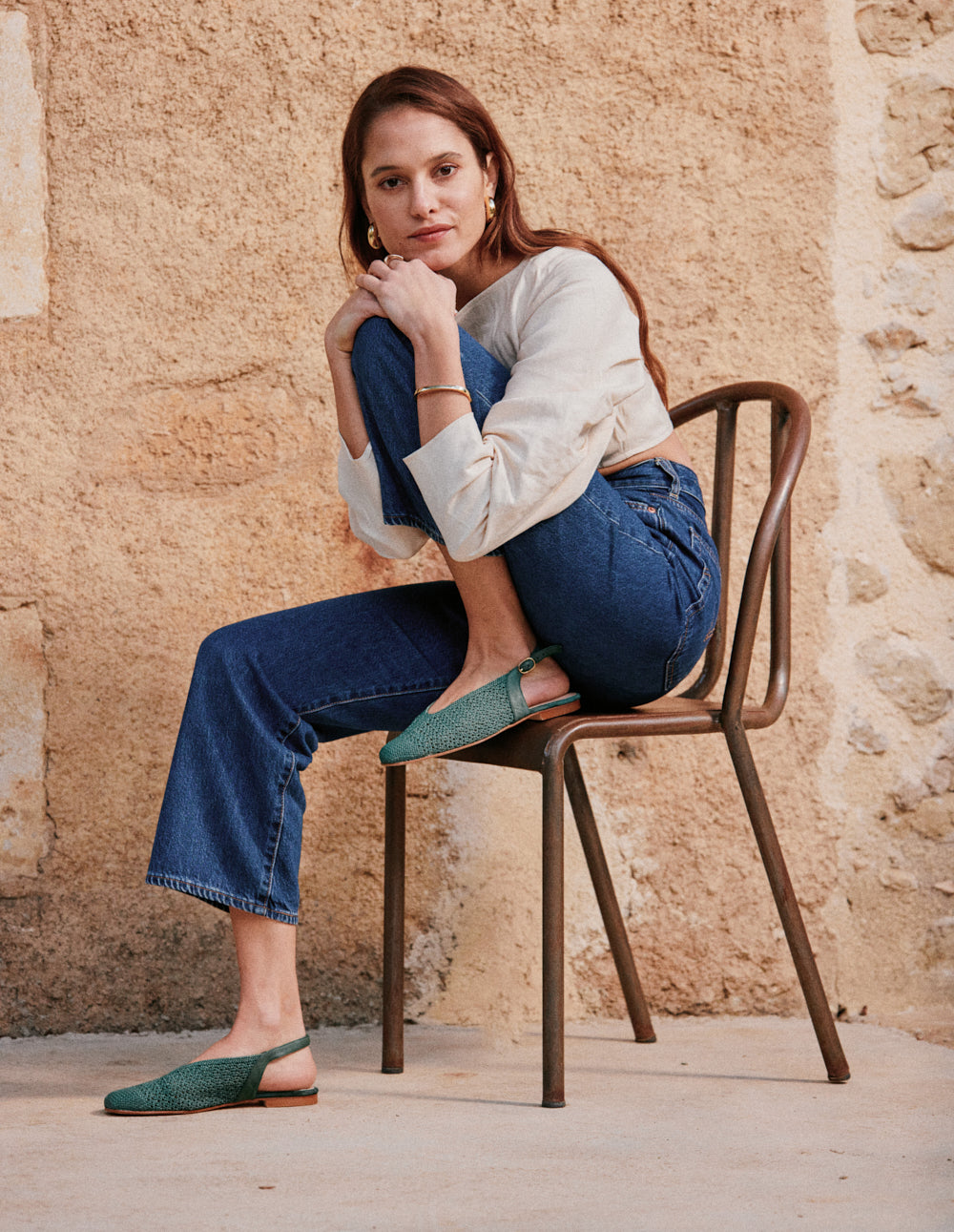 Ballerines Mahana - Tressé vert