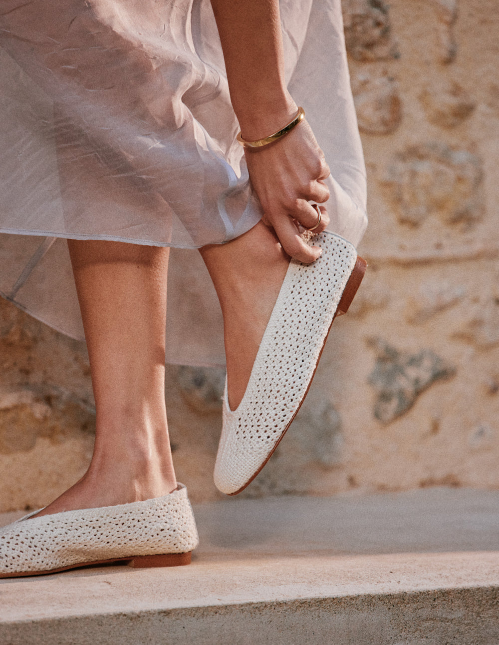Ballerines Mahi - Tressé écru