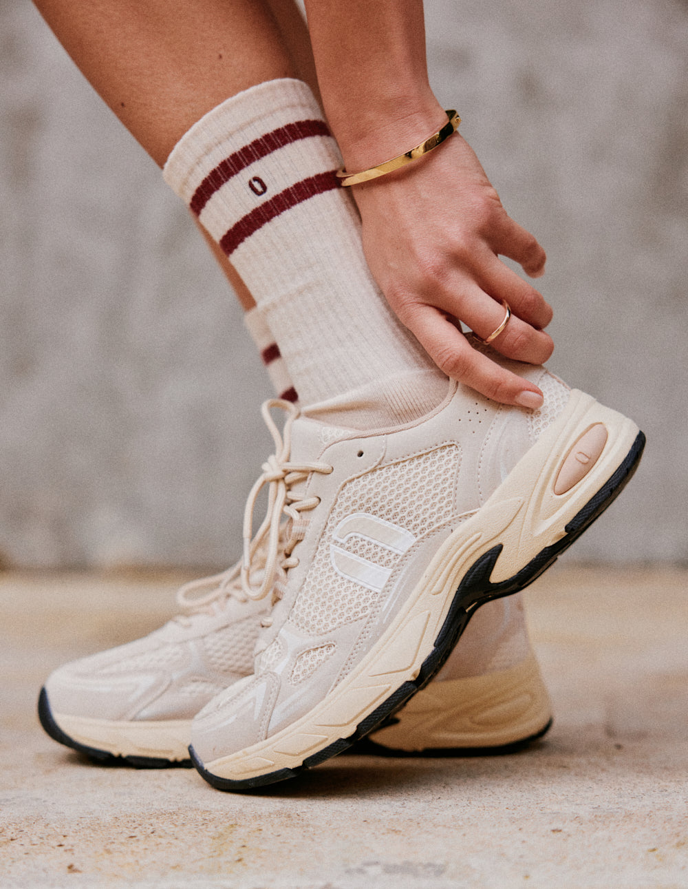 Baskets basses May - Crème