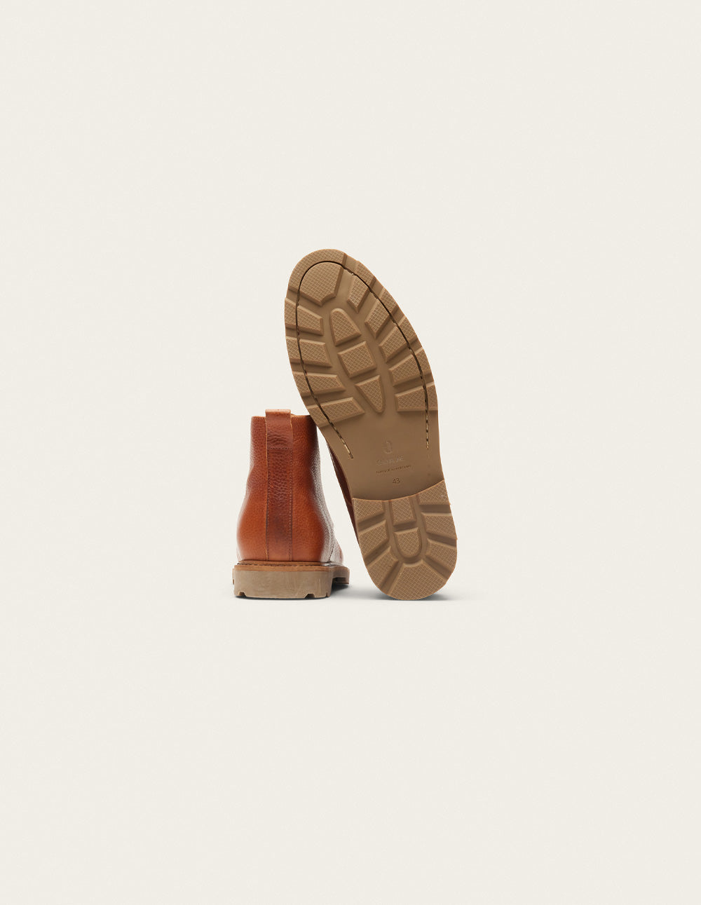 Bottines Eugène - Cuir pull up grainé cognac